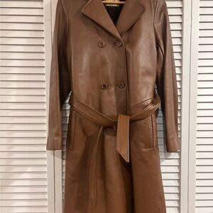 Vintage 1960s Leather Trench Coat